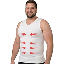 ARMSTRONG AMERICA Mens Compression Shirt Slimming Shapewear | V Neck Gynecomastia Compression Shirts for Men | Body Shaper