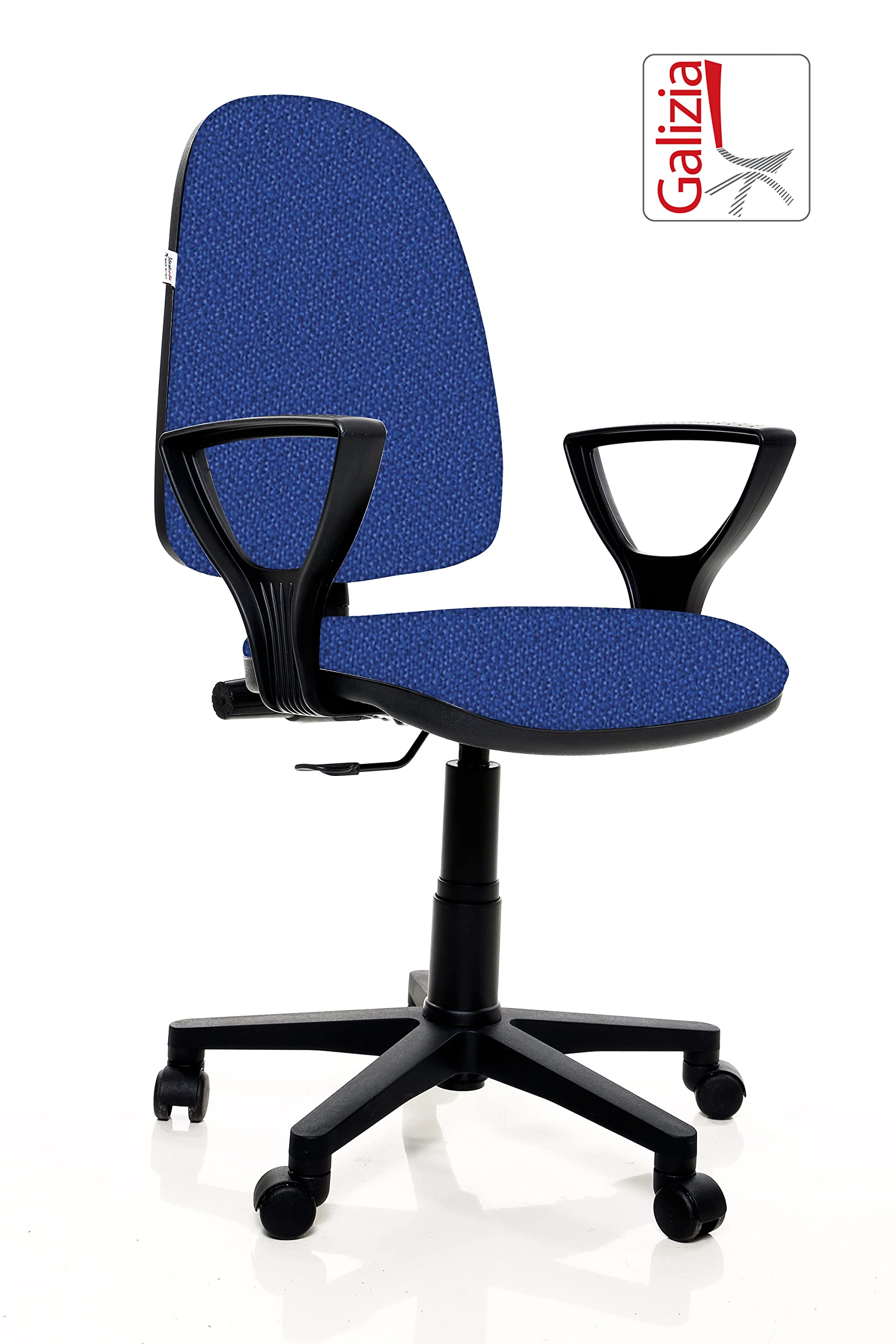 Sedia Da UfficioGalizia Prime Poltroncina Ergonomica Contatto Permanente schienale Regolabile In Altezza Sedile E Schienale Imbottiti In Tessuto ignifugo, certificato italiano (BLU)