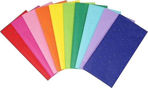 Bobobag 80 hojas de papel de seda brillante grande de 20 x 20 pulgadas, 10 papel de seda de colores llamativos para bolsas de regalo, pañuelos de