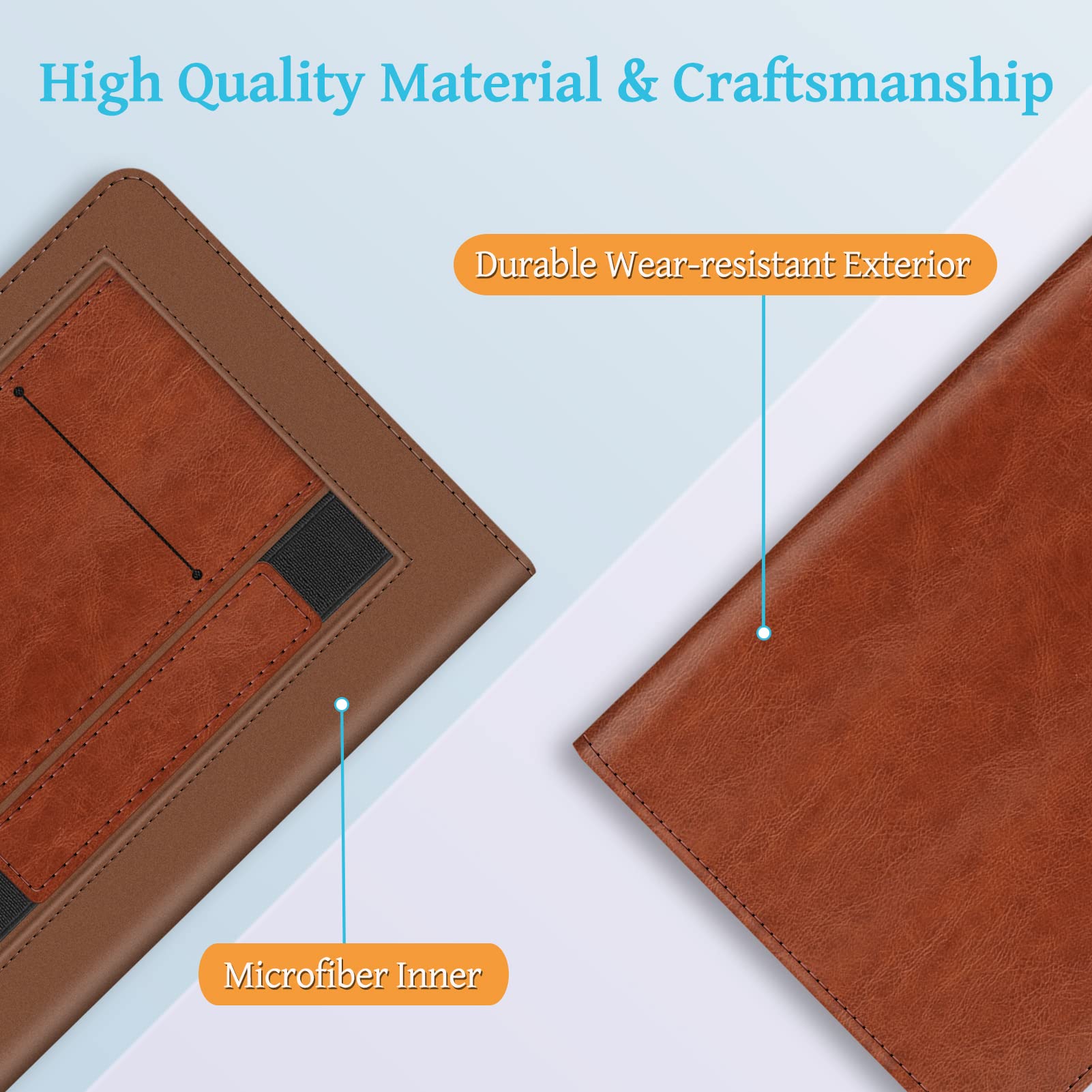 FINTIE Étui pour 6" Kindle (11e Génération, Modèle 2024/2022), Coque Fixation à Béquille Housse avec Fente pour Carte et Dragonne, Veille/Réveil Automatique, Marron Vintage