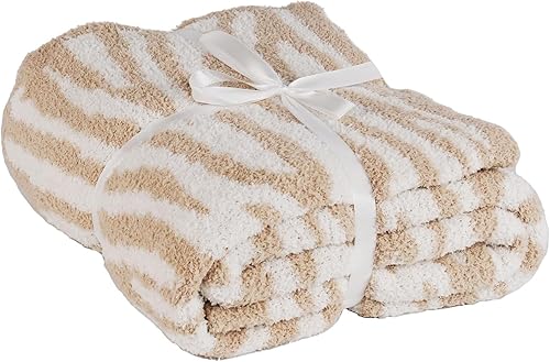 Miniatura 6 de Manta de microfibra reversible y esponjosa con diseño de cebra 3D, súper suave y acogedora manta de viaje para muebles, camas y sofás sillas, 50 x