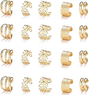 20 Pcs Gold Hair Jewelry for Braids Metal Alloy Braid Clips Rhinestone H...