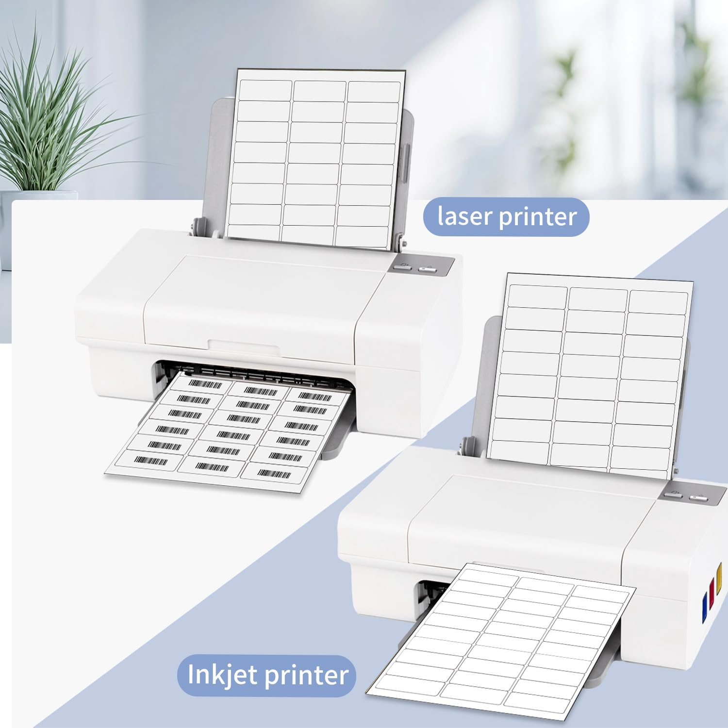 STARLIBOO Transparent Stickers Labels - 1" x 2-5/8" Address Labels Mailing Stickers for Laser/Inkjet Printer 8.5"×11"- 20 Sheet image 3