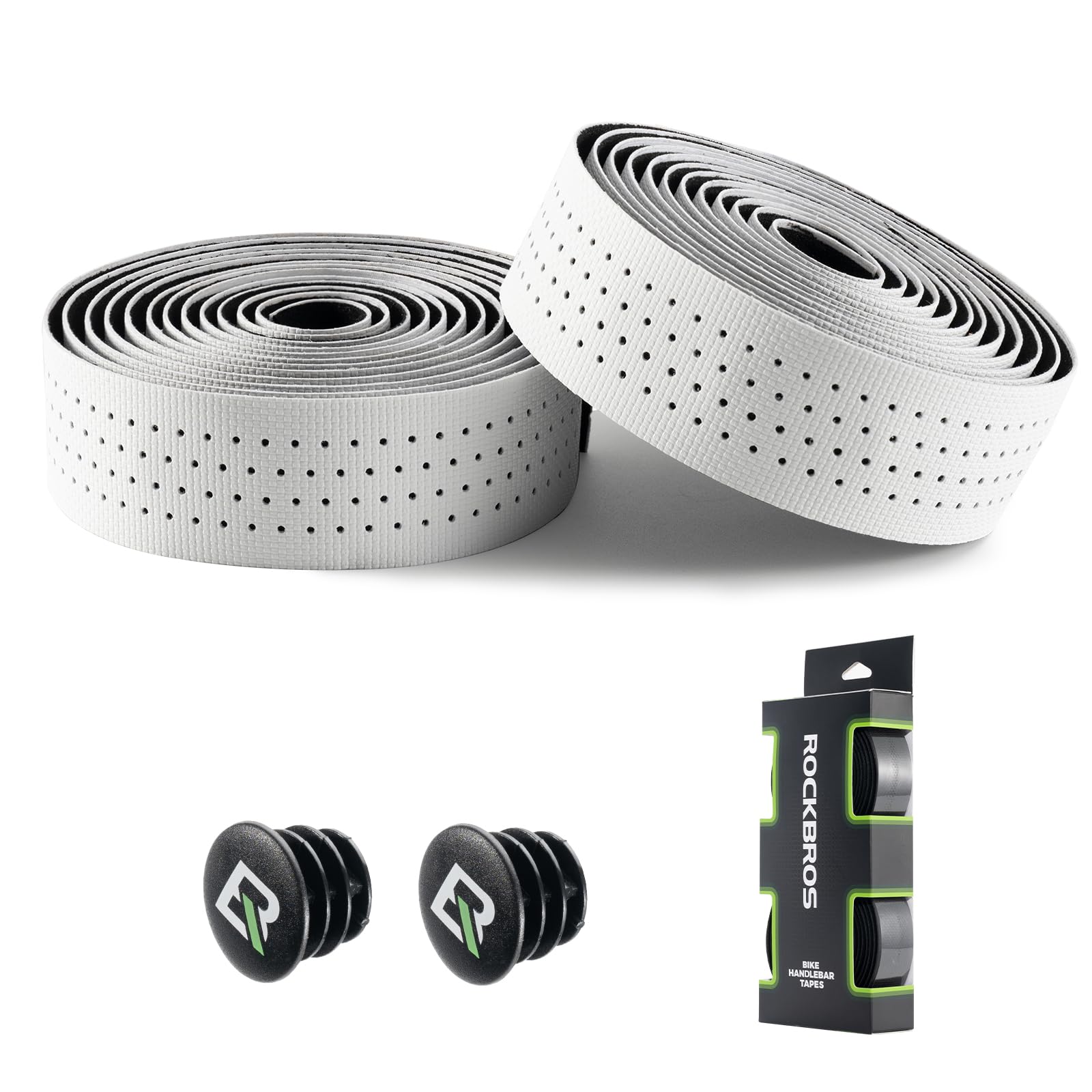 ROCKBROS Handlebar Tape for Road Bikes,2 Rolls of Road Bike Handlebar Tape,Extra Long 220cm and Thick 3mm,Self-Adhesive Grip Tape for MTB,Gravel,Road Bikes,and Urban Cycling,Road Bike Accessories