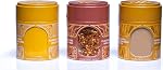 TAAM Trio Spice Bundle – Turmeric Powder 100g, Chili Flakes 70g, Organic Ceylon Cinnamon Powder 70g (3 Premium Stackable Tins) / Ensemble d’épices TAAM – Poudre de curcuma , Flocons de piment , Poudre de cannelle de Ceylan biologique (3 boîtes empila