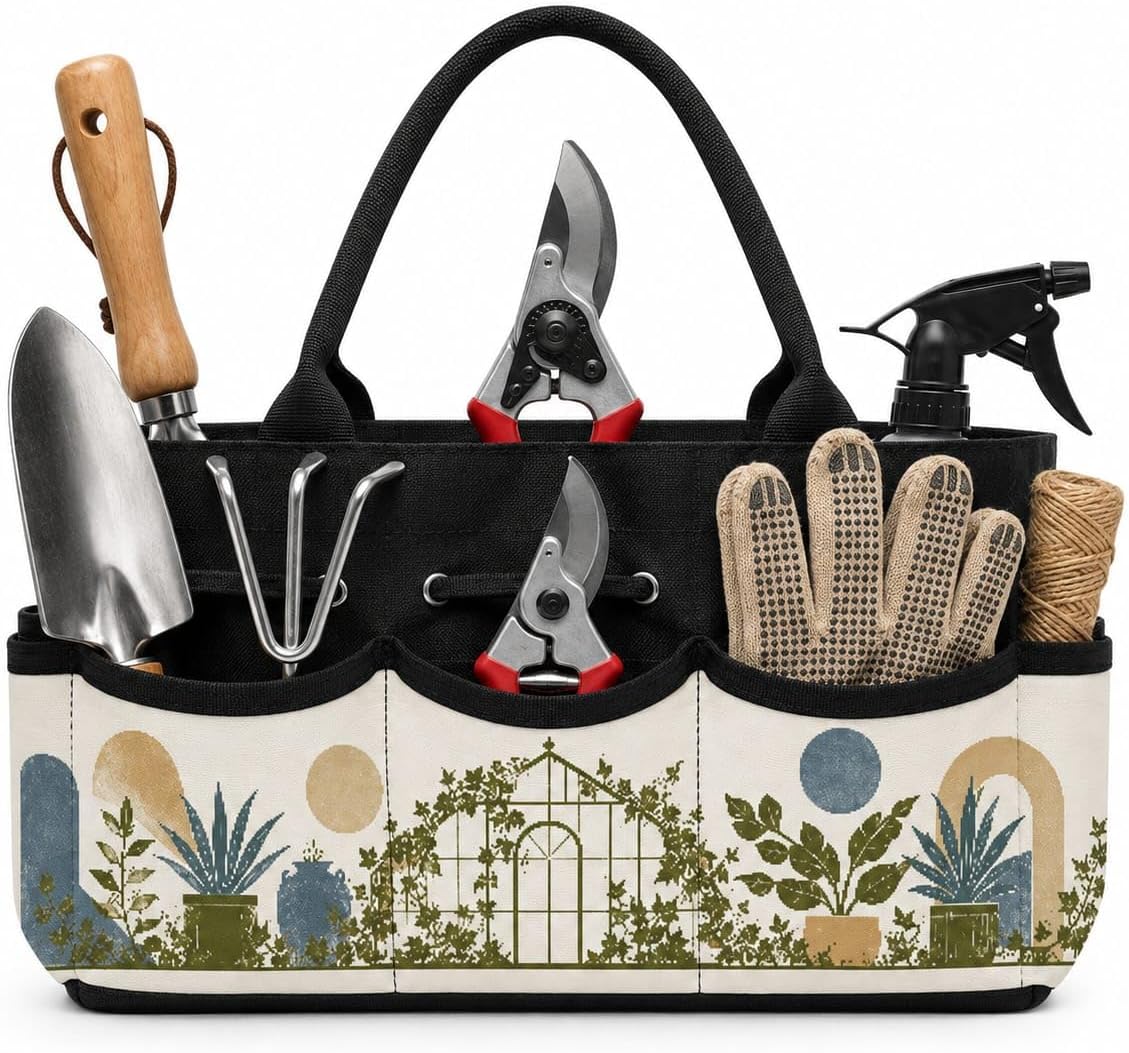 Climbing Ivy Block Art Garden Tool Bag Organizer for Garden in Modern Style