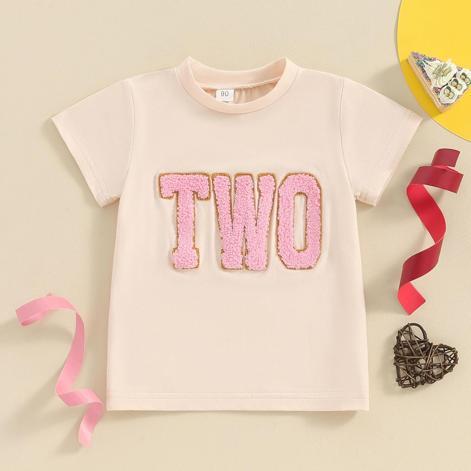 BULINGNA Kids Toddler Baby Girl Birthday T-Shirt Summer Short Sleeve Numbers Embroidery Tee Tops Birthday Outfit Gift 1-6T - Image 6