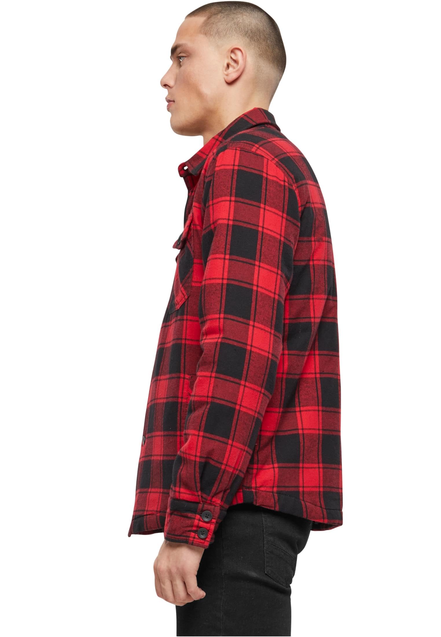 Brandit Chaqueta Leñador Hombre Chaqueta entre-tiempo negro/rojo