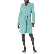 Amazon Essentials Womens Lightweight Cotton Waffle Mid-Length Bathrobe Available in Plus Size
