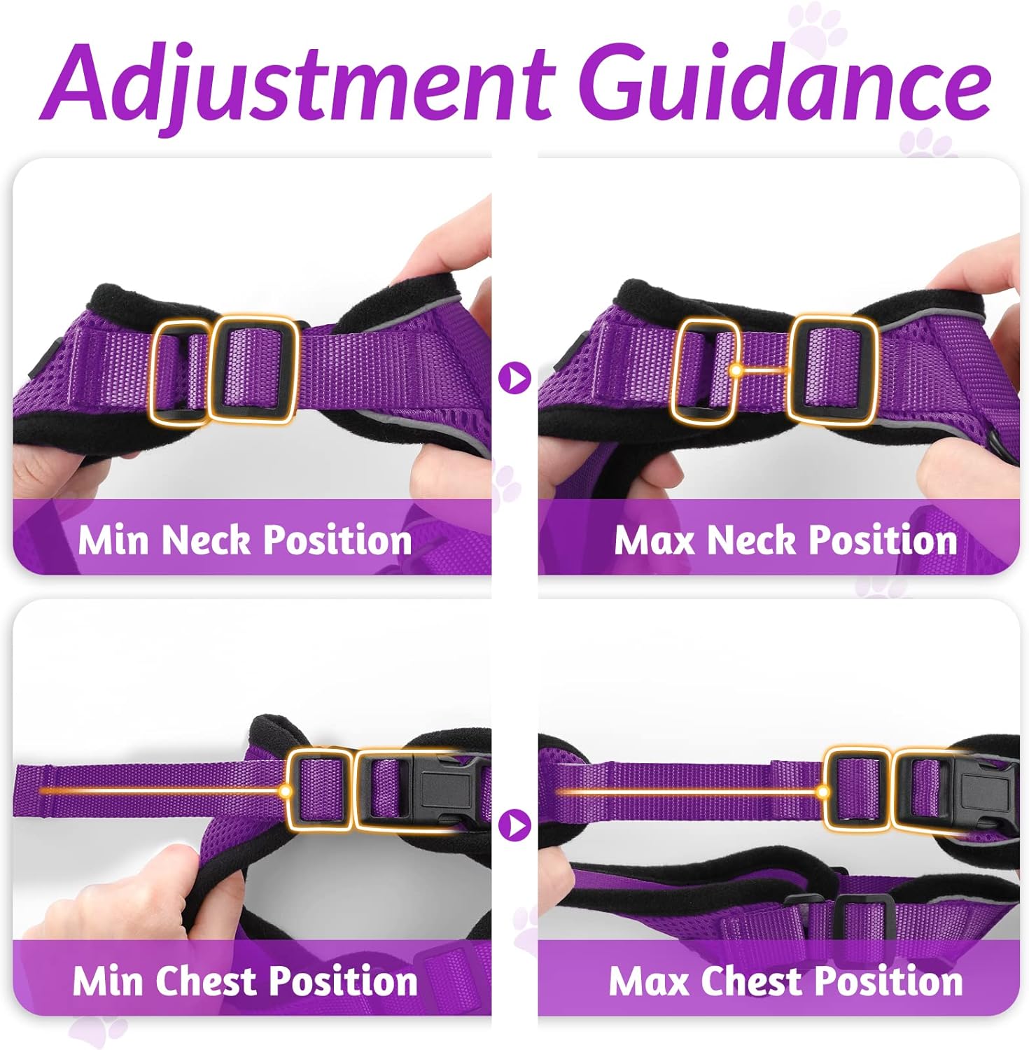 rabbitgoo Cat Harness and Leash for Walking, Escape Proof Soft Adjustable Vest Harnesses for Cats, Easy Control Breathable Reflective Strips Jacket, Purple, S S Purple