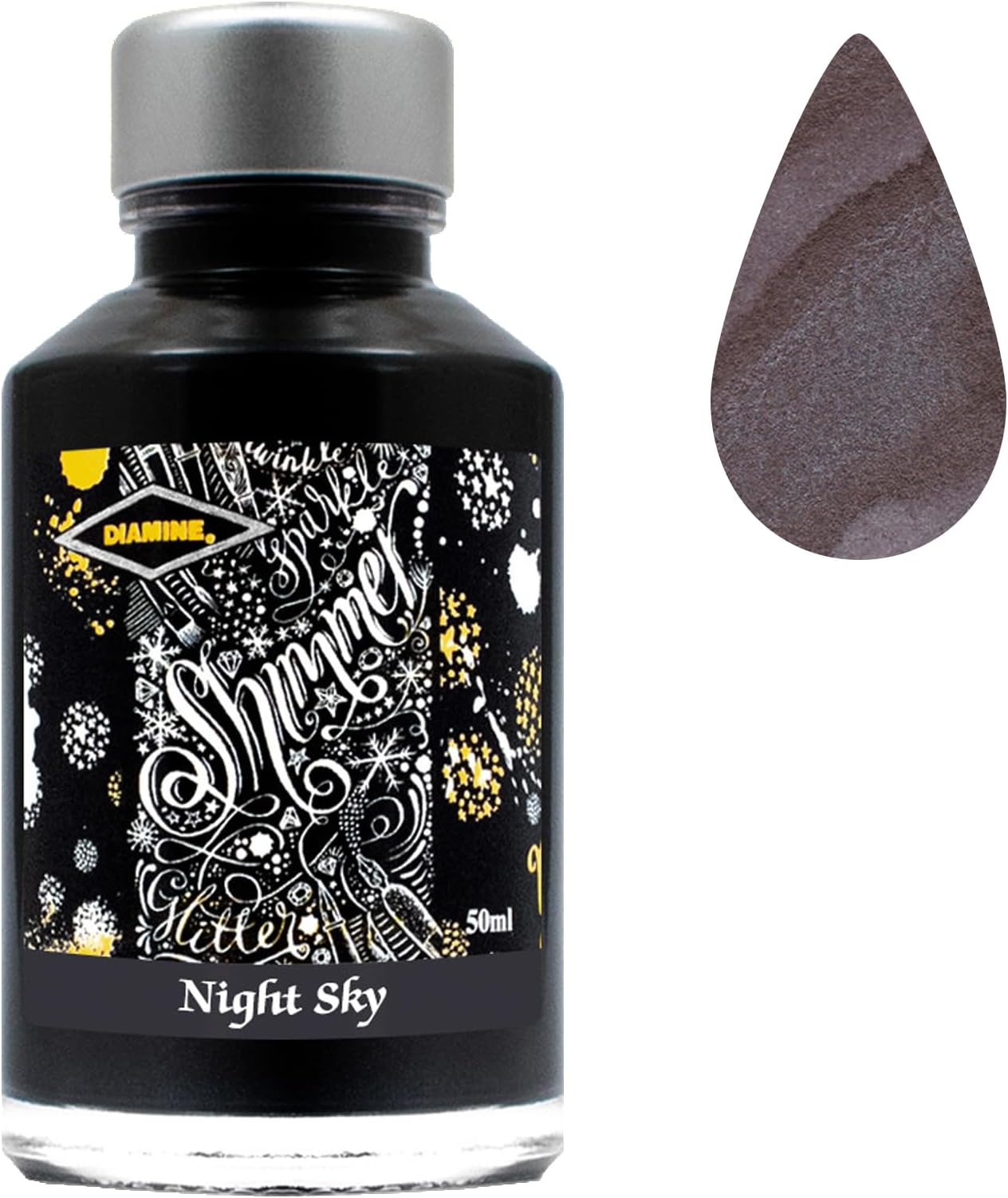 Fountain Pen Bottled Ink, 50ml - Shimmering Night Sky