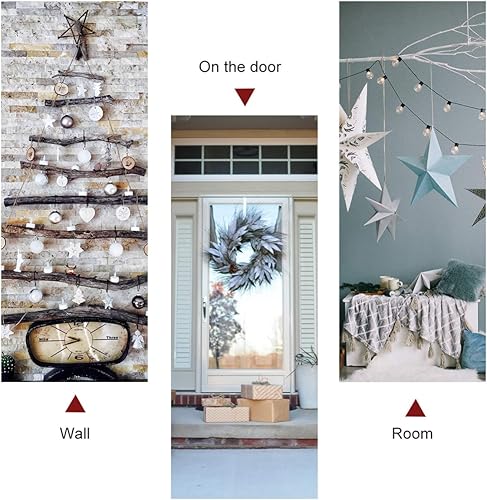 Miniatura 9 de TENDYCOCO Corona de cascabel de metal de Navidad, adorno de Navidad colgante para decoración de pared interior y exterior de Navidad