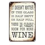 Wine Saying tin sign Vintage Wine Bar Metal Sign for Garden Yard Cafe Porch Home Kitchen Outdoor Wall Decor Gift 8 X 12 INCH