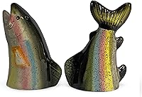 Vista 21 de River's Edge Juego de salero y pimentero, de resina de polímero, pintado a mano.