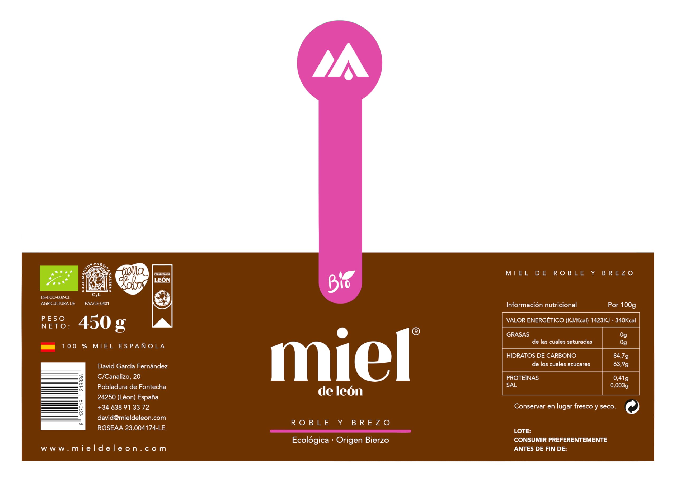 Miele puro d'api. Confezione 6 Mieli 450gr ciascuno. 1) Di fiori. 2) Di Erica e Quercia. 3) Di Castagno. Prodotto artigianale di propria raccolta. Origine: Spagna.