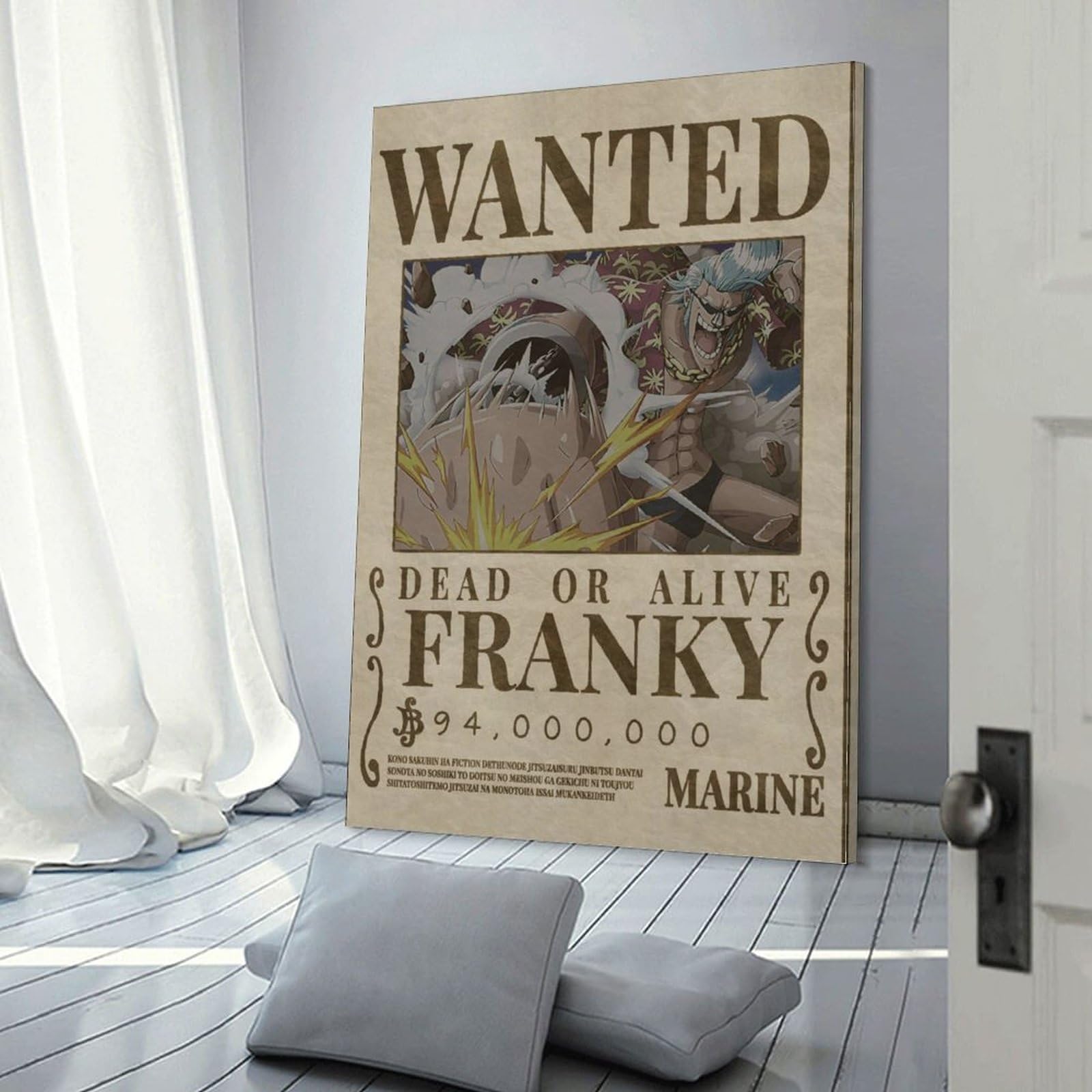 Amazon.co.jp: ワンピースアニメフランキー賞金首指名手配ポスター家の