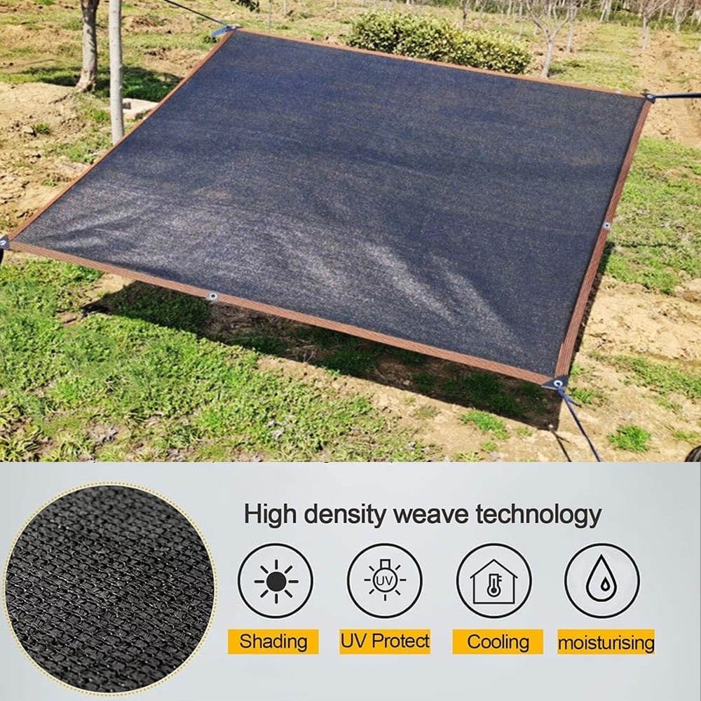 Siatka przeciwsłoneczna do ogrodu na zewnątrz, odporna na promieniowanie UV, markiza do patio, balkonu i szklarni, prostokątna, 3 m x 12 m, idealna do roślin i przestrzeni na zewnątrz