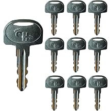 601 Ignition Keys 60266568 for Sany Mini Excavator Broderson Crane Ferris Mower Bluebird School Bus Polaris Snowmobile Pack of 10
