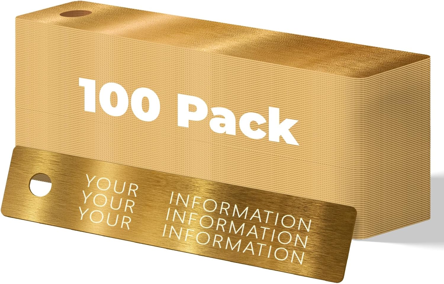 100 Pack Custom Crab Trap Tags - Personalized Copper Trap, Trapping Supplies, Brass Tags for Trapping