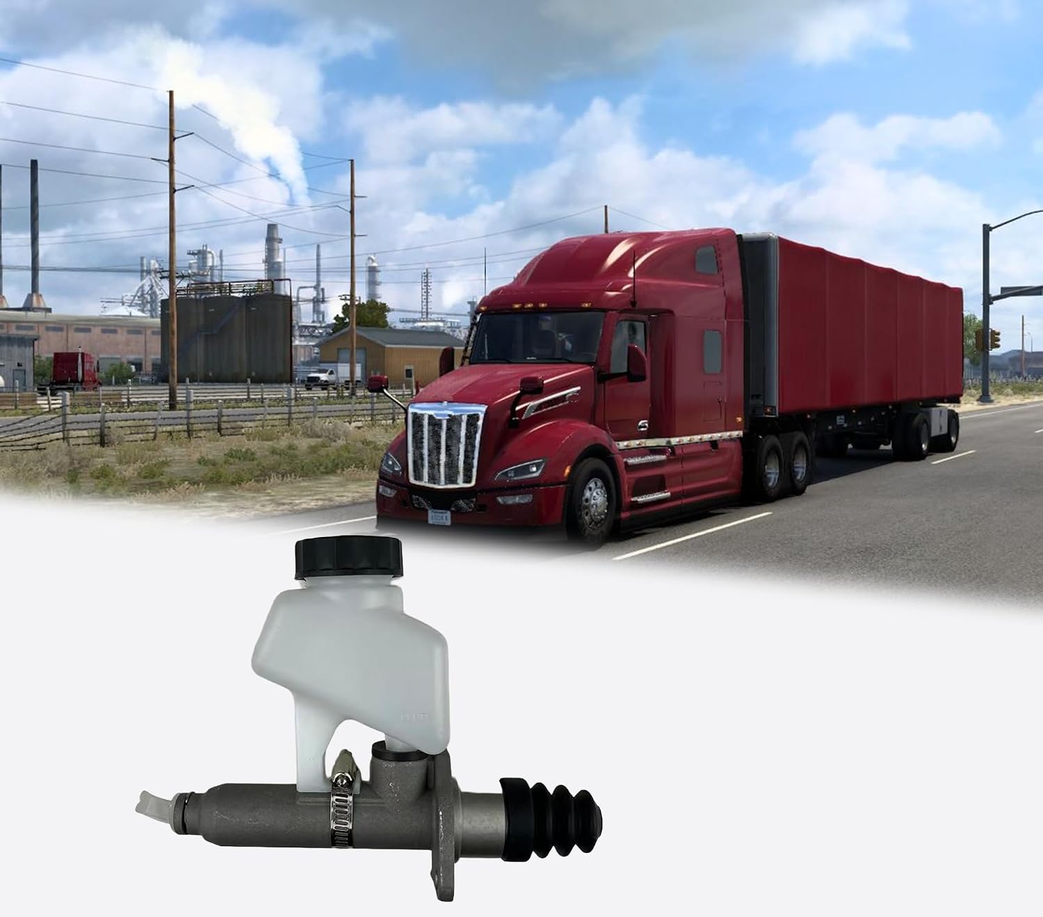 E17-6011, 1000284701AM Clutch Master Cylinder for PACCAR | for PACCAR Kongsberg Kenworth Peterbilt 2013-2021, Replacement for E17-6011, 1000284701AM, Heavy Duty