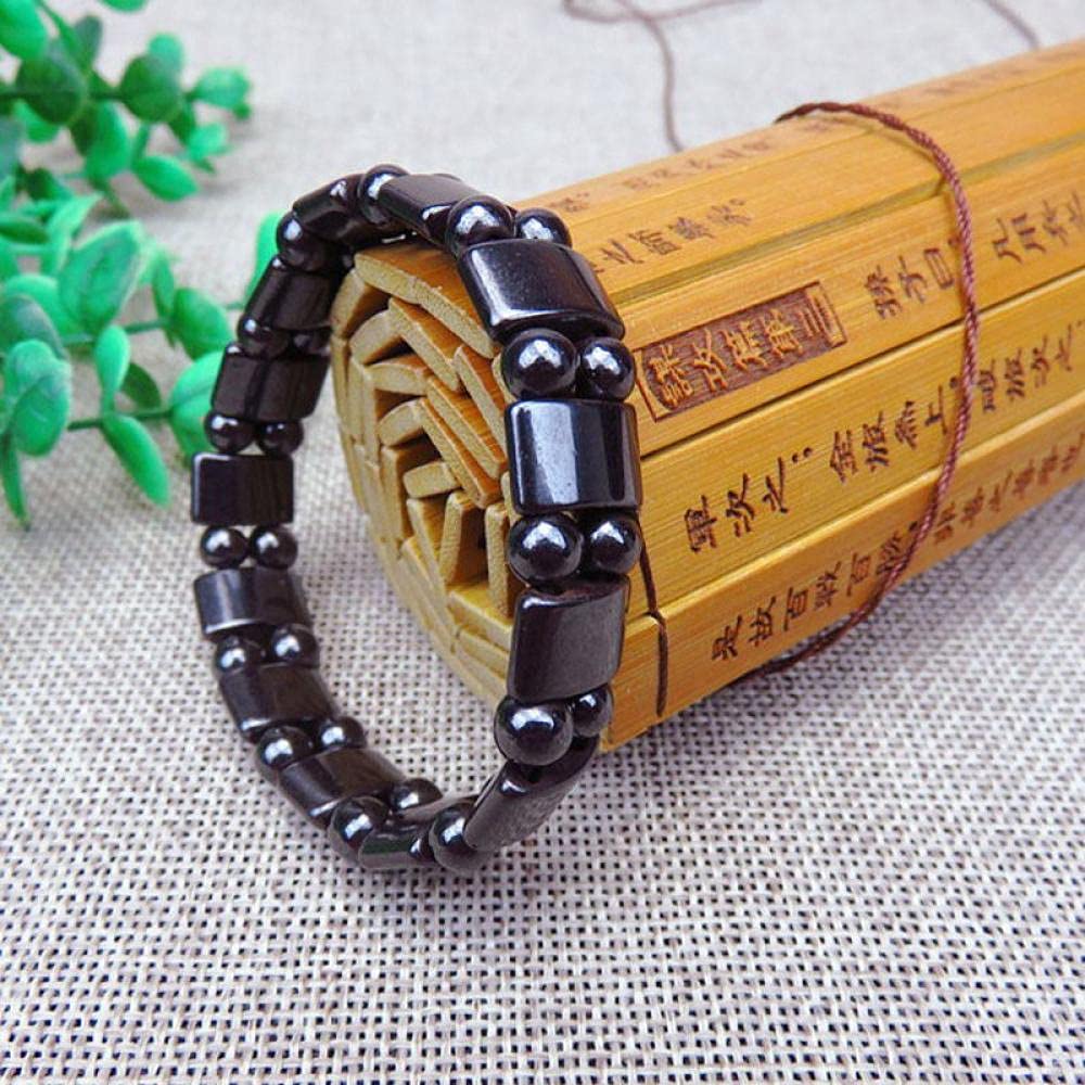Schwarzes Hämatit Naturstein Armband Magnetische Therapie Gewichtsverlust Arthritis-2_16,5 cm