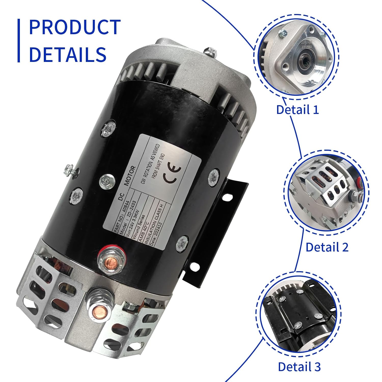 OWNTOR 40844 40844GT 24V DC Electric Motor Pump Fit for Genie GS-1532 GS-1932 GS-2032 GS-2046 GS-2632 GS-3232 GS-3246 GS-4047 TMZ-50/30 TZ-50/30 Scissor Lift