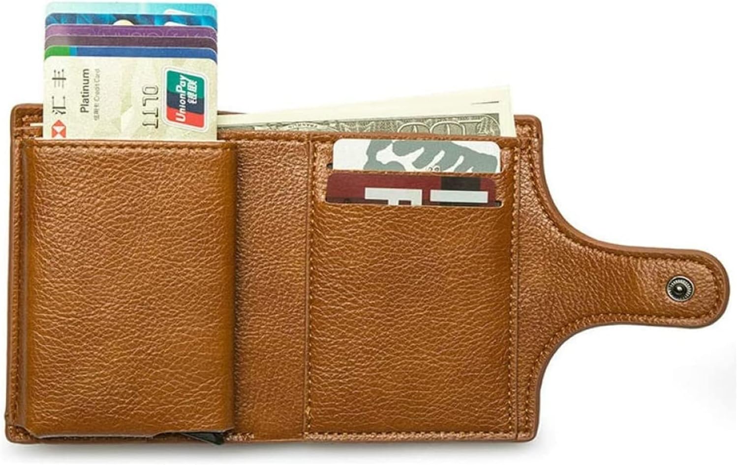 Wallet Women Small Unisex Vintage Solid Money Bag Leather Men Card Holder Smart Slim Ladies Card Case wallet(YM0008 Red)