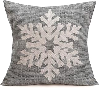 gray snowflake pillow