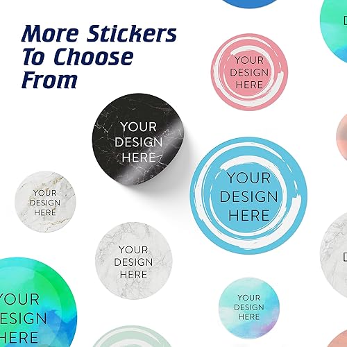 Vista 1074 de DayStar Custom Signs & Design - 100 adhesivos de vinilo personalizables, con texto, imagen, diseño y logotipo; adhesivos para logotipo de embalaje
