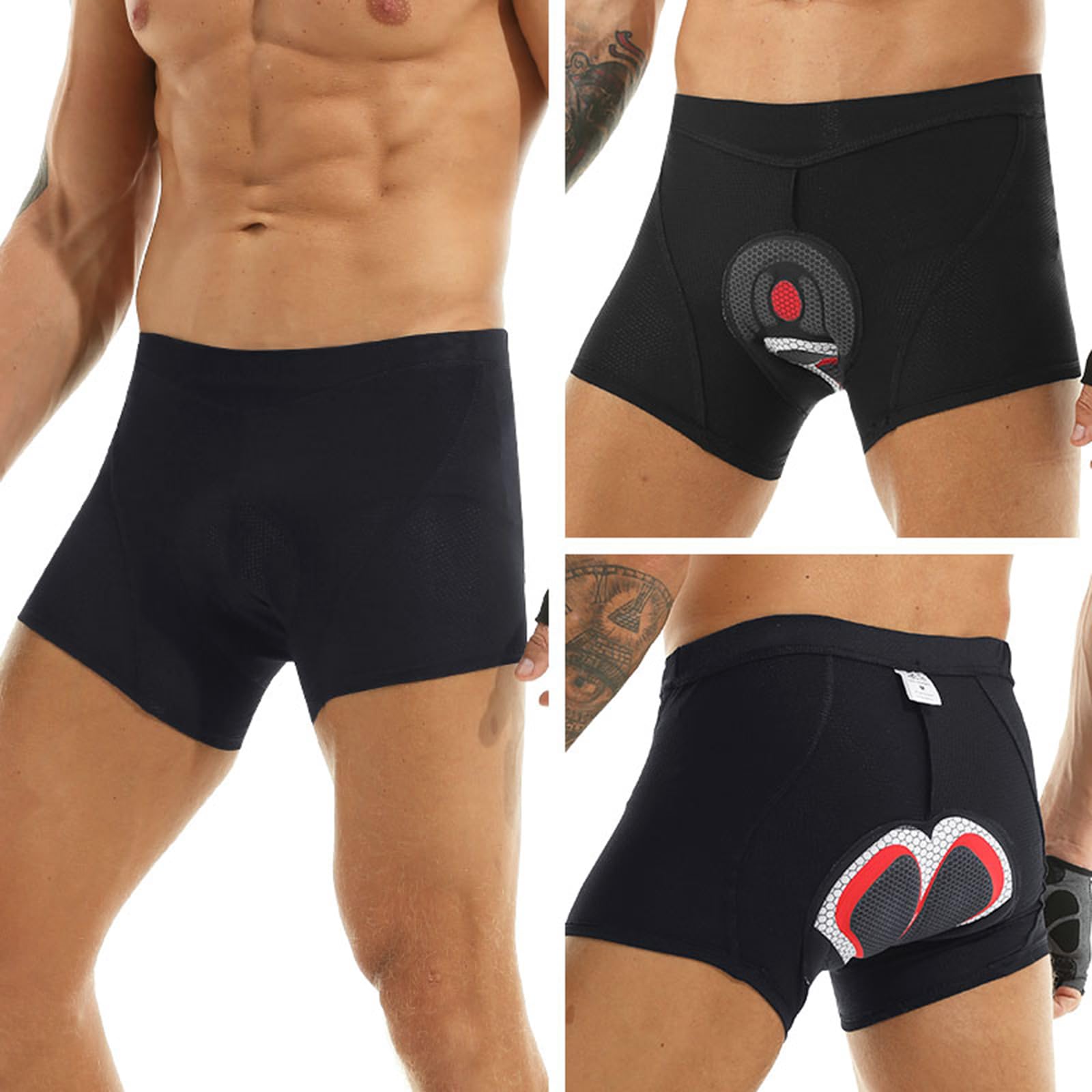X-TIGER Ropa Interior de Ciclismo para Hombre Acolchado MTB Boxer Ciclismo Hombres Ropa Interior de Bicicleta,Tamaño:M