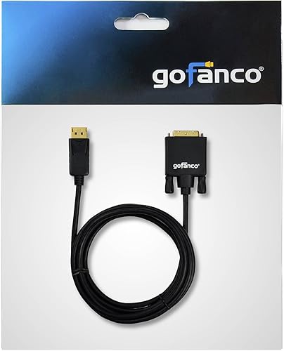 Miniatura 5 de gofanco 6 Feet DisplayPort to DVI Cable (Black) - DP to DVI Cable to Connect DisplayPort Enabled DesktopsLaptops to DVI Displays (DPDVI6F)