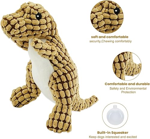 Miniatura 3 de Bzonsmart Juguetes para perros, juguete de peluche chirriante para cachorros pequeños y medianos, lindos juguetes de peluche suaves para la limpieza