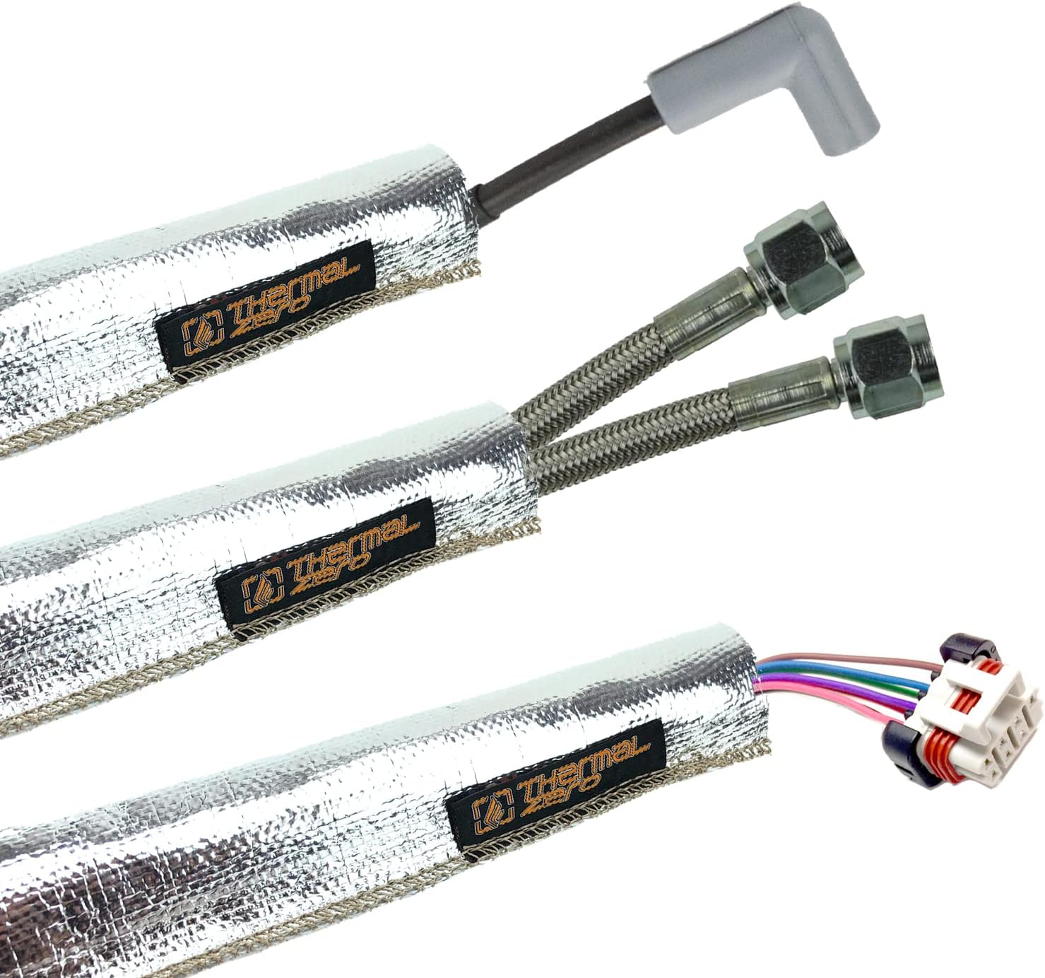 Thermal Zero High Temperature Heat Sleeve Exhaust Heat Aluminized Heat Sheath 1/2" X 36" Long