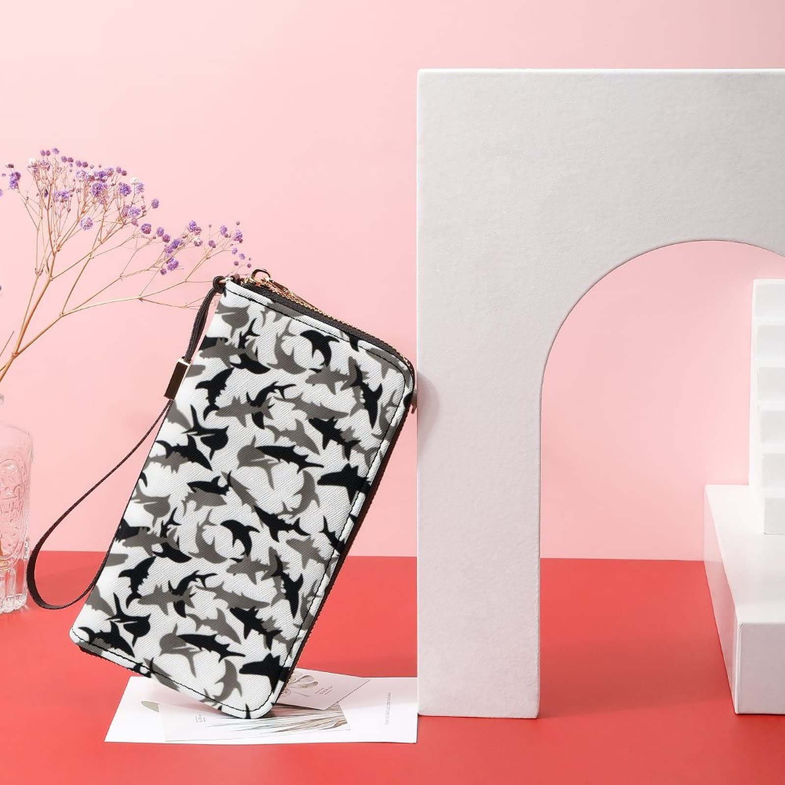 迷彩柄 財布 エンブレム付き スリムウォレット 本革 迷彩柄 薄型 財布 ミニ財布 コインケース