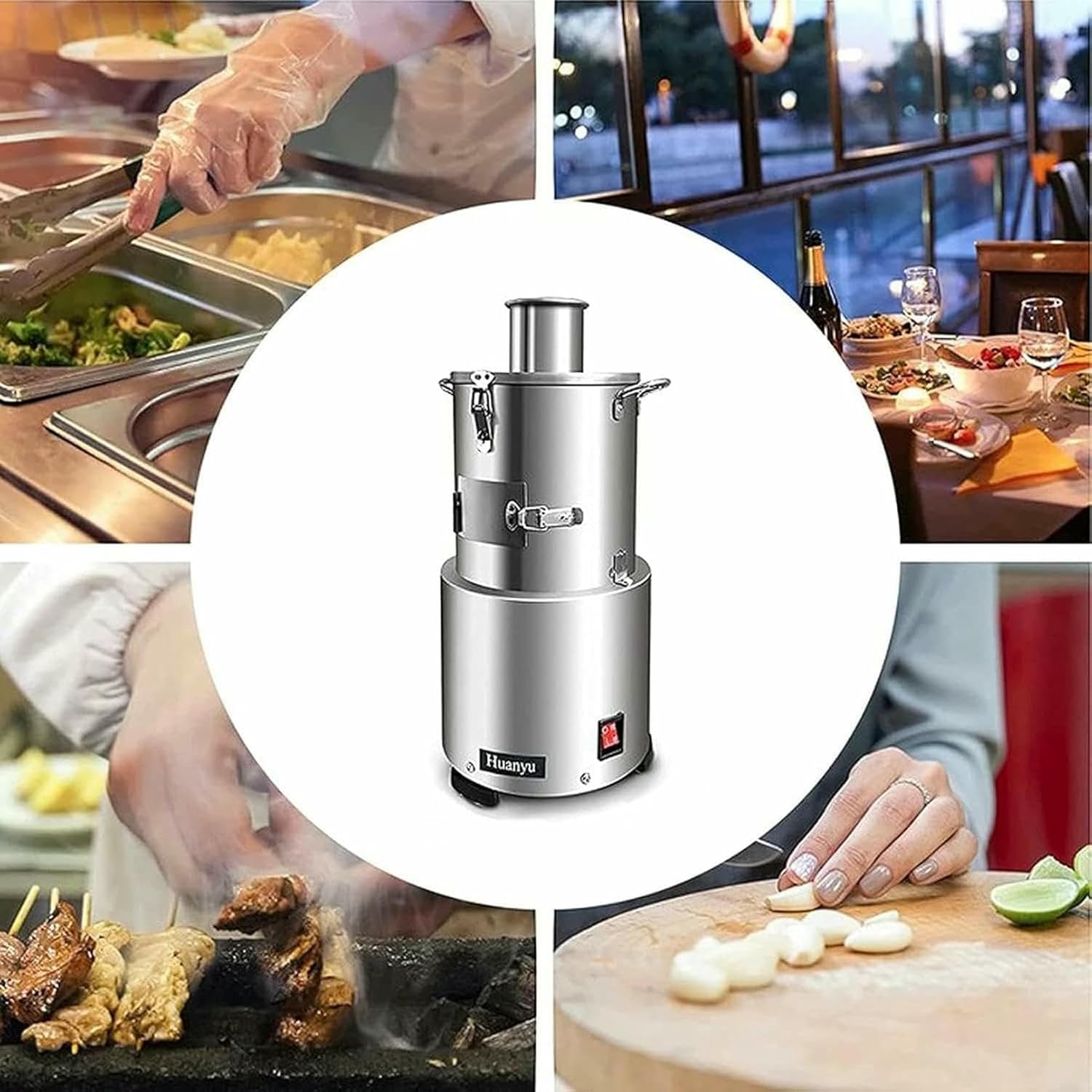 Commercial Garlic Peeling Machine 200W Garlic Peeler Machine 30KG/H Electric Garlic Separating MachineStainless Steel Garlic Peeler for Home and Commercial