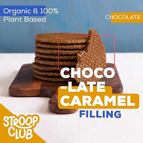 Miniatura 3 de Stroop Club Golosinas de caramelo Stroopwafel con infusión de chocolate orgánico  Indulgencia vegana, a base de plantas y aprobada por los