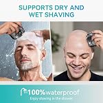 6D Head Shavers for Bald Men, kensen Upgraded Magnetic Head Shavers, Long Battery Life Skull Shaver, IPX6 Wet/Dry Shaving Electric Razor, Rechargeable LED Display, Rotary Blade Design with USB-C Charge