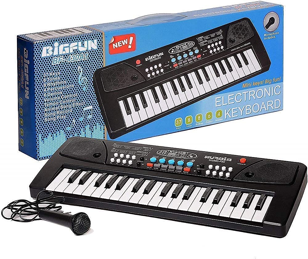 Sadhwanis ® Kids Keyboard Piano 37 Keys Piano for Kids Electronic Piano with Microphone Educational Musical Toys for 3 4 5 6 Year Old Boys Girls|Gifts Age 3-5-(Black) (B0CNXXLYMP) Amazon Price History, Amazon Price Tracker