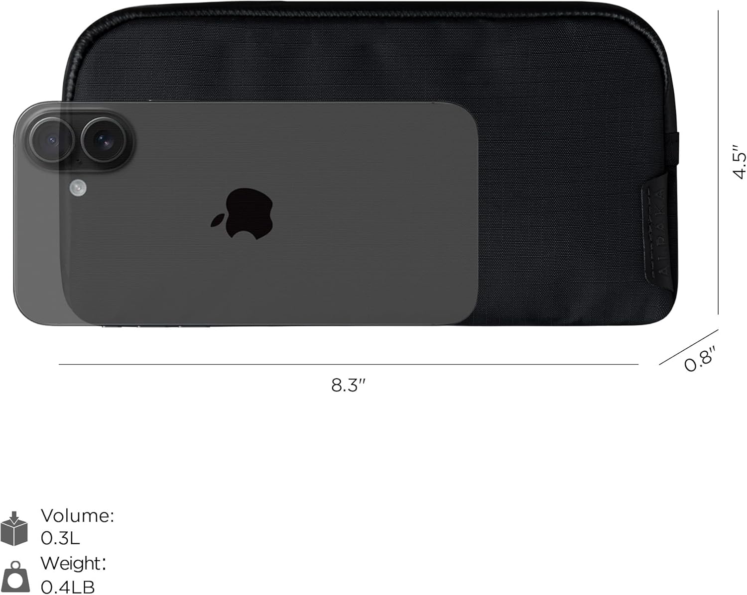 ALPAKA Flight Pouch - Compact Travel Bag (0.3L), Fits Phone and Passport, Travel Purse for Men, YKK Zipper Main Compartment - Image 2