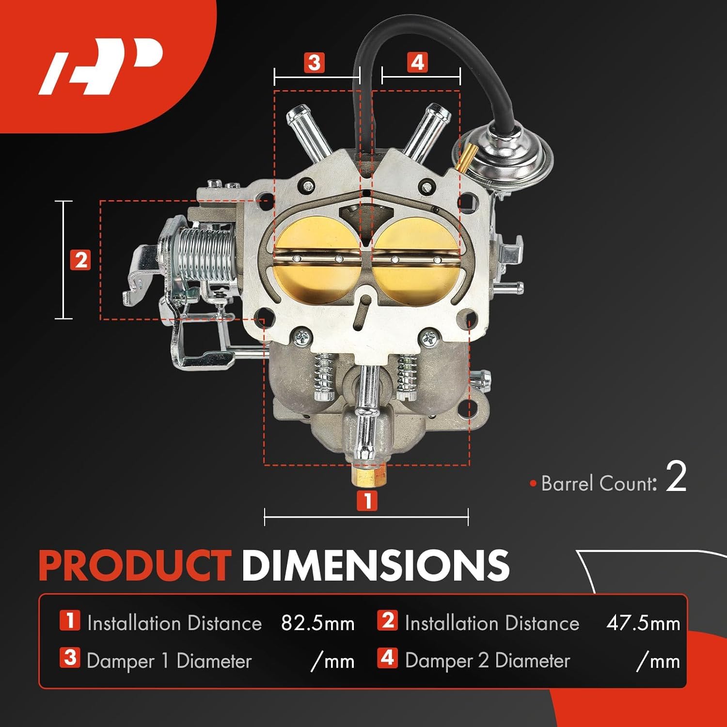 A-Premium 2 Barrel Carburetor Compatible with Dodge Chrysler 318 1967-1980 5.2L, Plymouth 1966-1973 with -273-318 Engine, Replace# A610, EA-8871-12422, Mechanical Choke