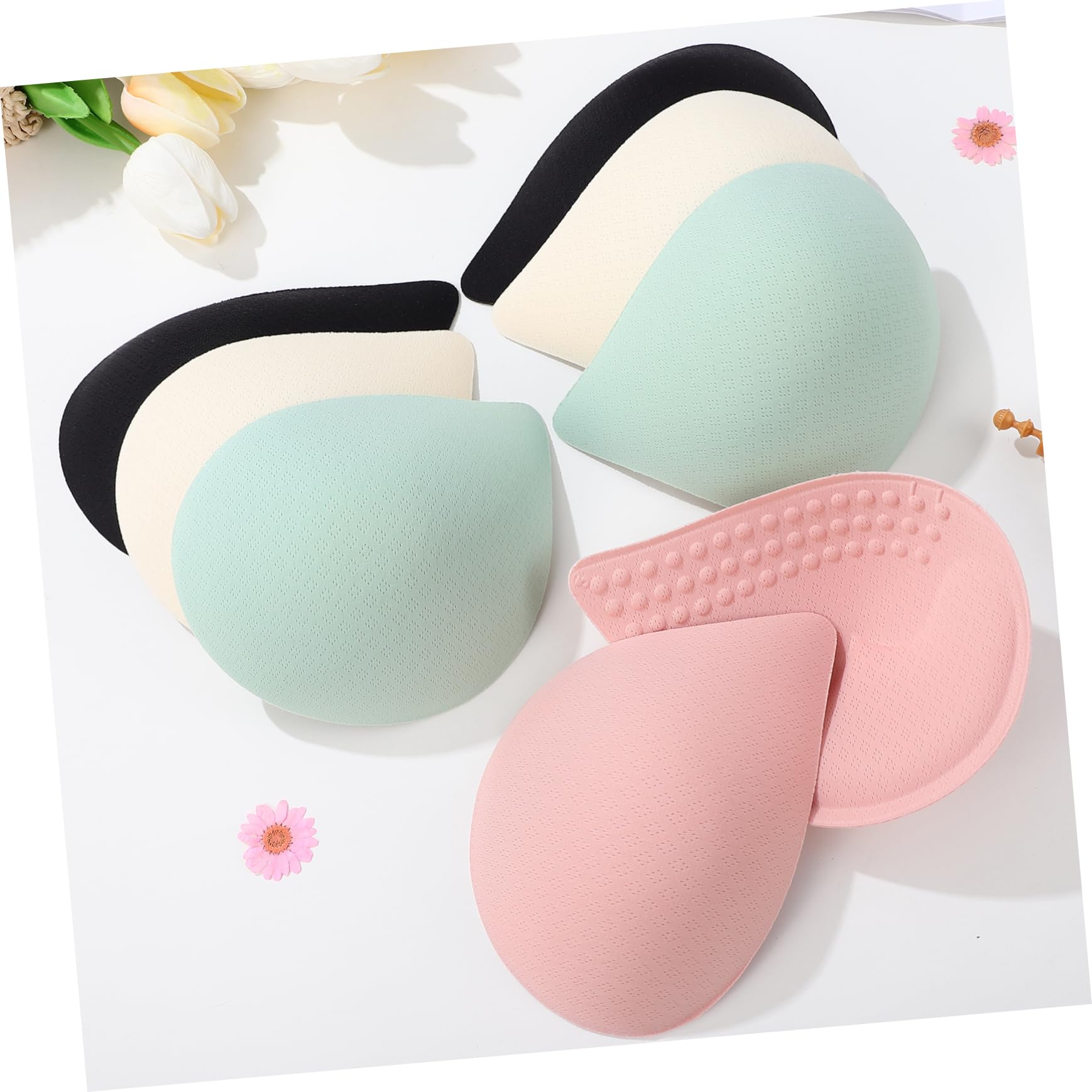 Almohadilla de Sujetador Desmontable 12 Pares Xxl, Fibra Elástica Poliéster | Lavable, Orificios de Ventilación, Cómoda y Ligera, para Vestidos de Boda y Gala, Talla Europea 38 40