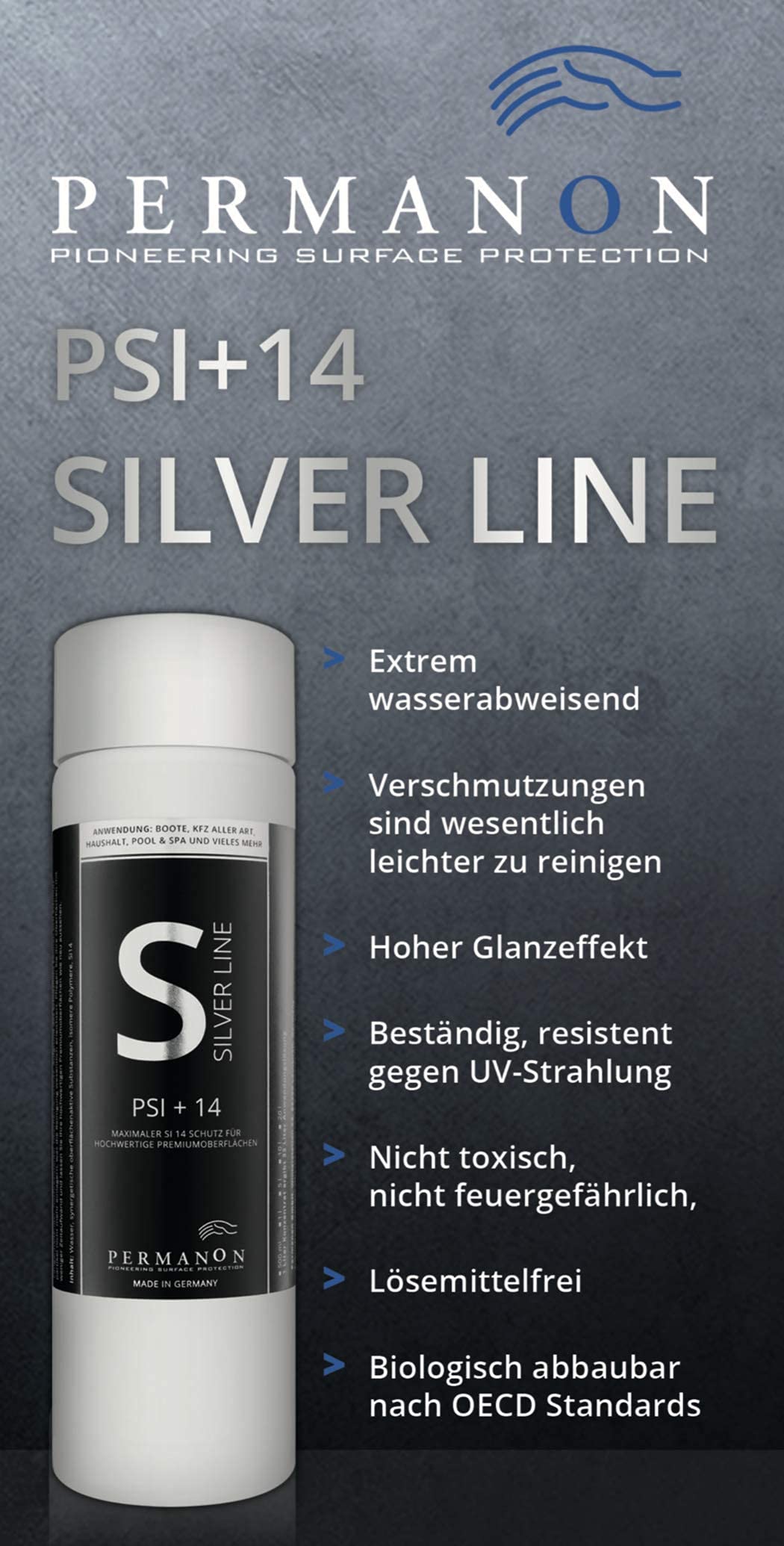 Permanon Barniz sellado & Detailer PSI + 14 Silver Line, 500 ml concentrado