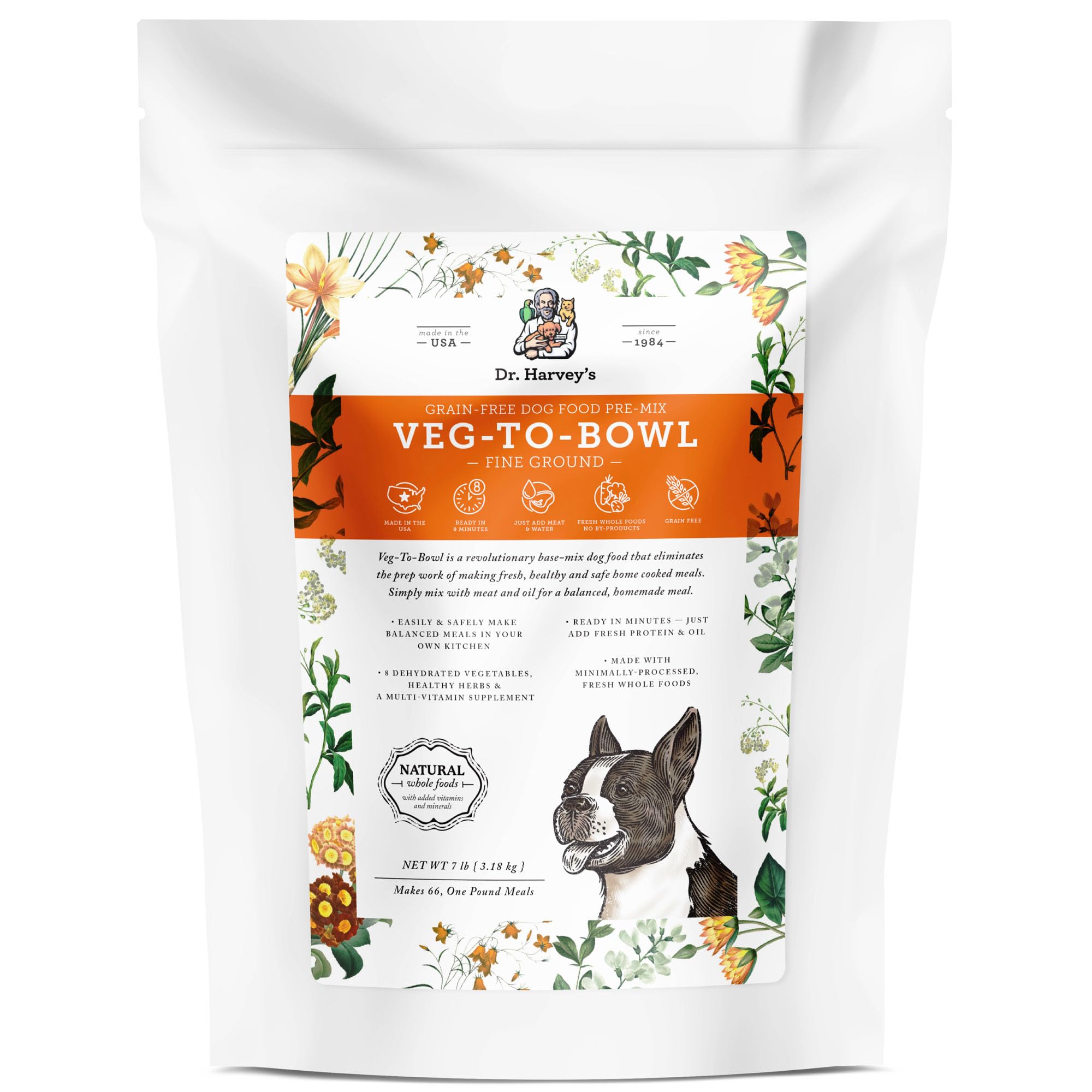 Dr. Harvey's Veg-To-Bowl Fine Ground Dehydrated Vegetable Pre-Mix for Dogs, 7-Pound Bag — image 1