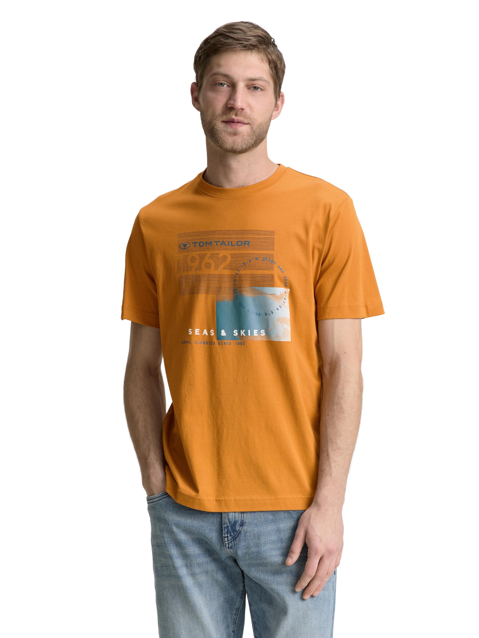 TOM TAILOR Herren T-Shirt mit Foto-Print