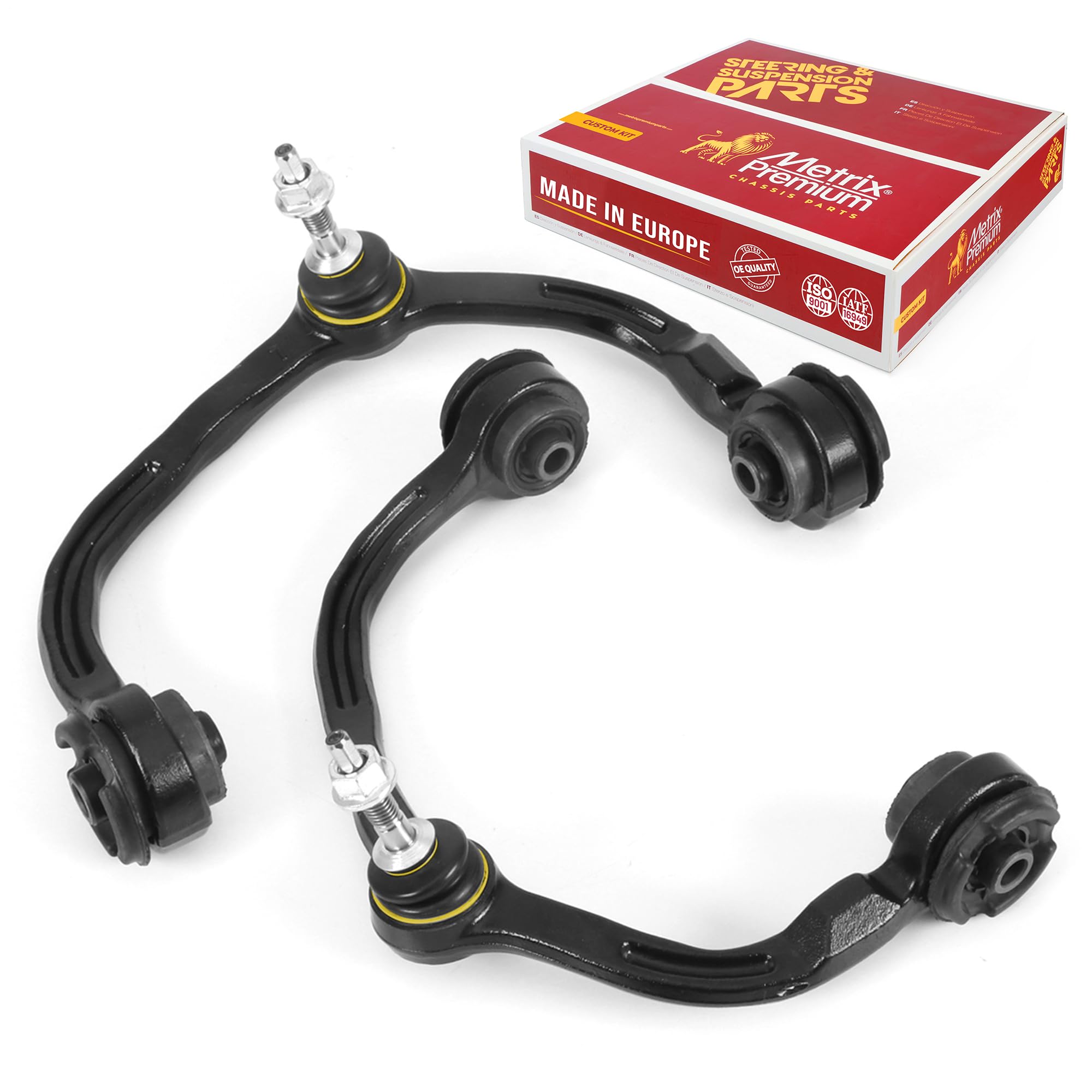 Metrix Premium Chassis Parts - Front Left & Right Upper Control Arm w Ball Joint & Bushing Assembly Kit Fits 2006 Ford Expedition, 2004-2005