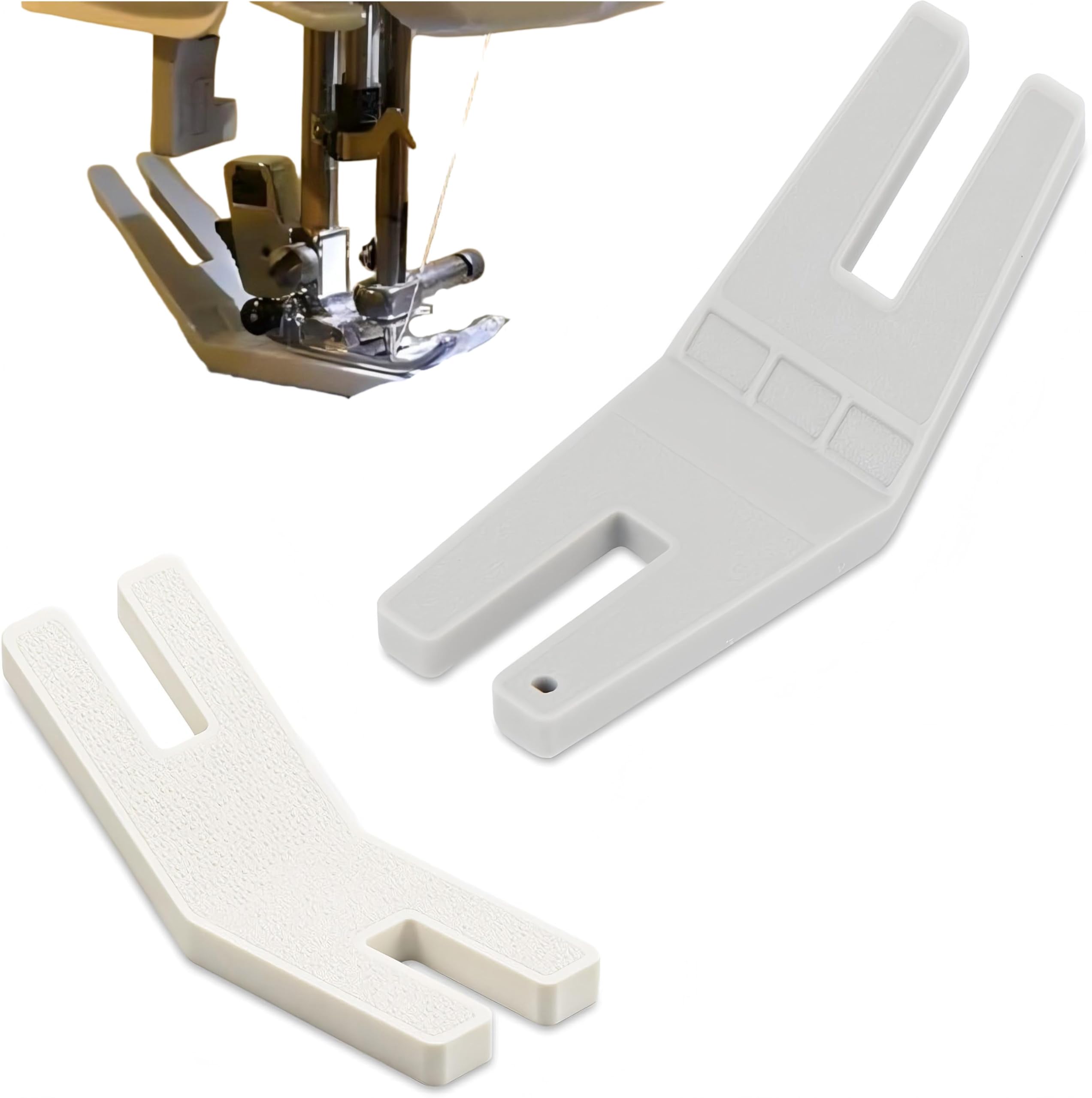 2-Pack Hump Jumper Sewing Accessories – Multifunctional Plastic Sewing Foot for Bulky Seams, Compatible with Sewing Machines for Embroidery and Craft Projects