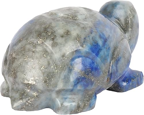 Miniatura 4 de GEMHUB Figura de estatua de tortuga de lapislázuli tallada a mano aprox. 226.00 quilates, Gema, Lapislázuli natural