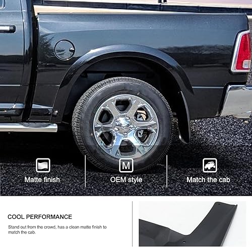 Miniatura 5 de Kiwi Master Aletas de barro compatibles con Dodge Ram 150025003500 2009-18, Ram 1500 Classic 2019-2024 Heavy Duty protectores de barro delanteros y