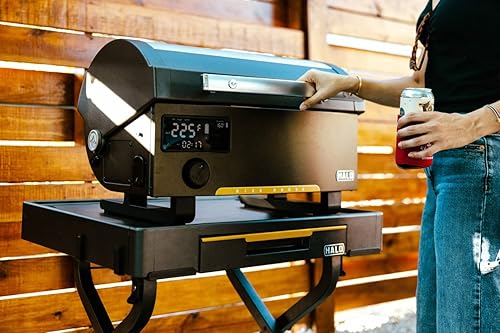 Miniatura 6 de HALO Paquete de parrilla de pellets con batería recargable Prime 300 con tapa y batería