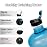 TOOFEEL 1 Gallon Water Bottle - 128 oz Water Bottle with Flip Lid - Gallon Water Bottle with Handle,BPA Free gallon Water jug with Measurements Marked - Transparent Light Blue